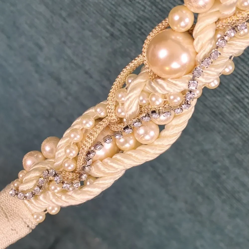 Beautiful Braided Bejeweled Belt! Vintage 80's-ish?